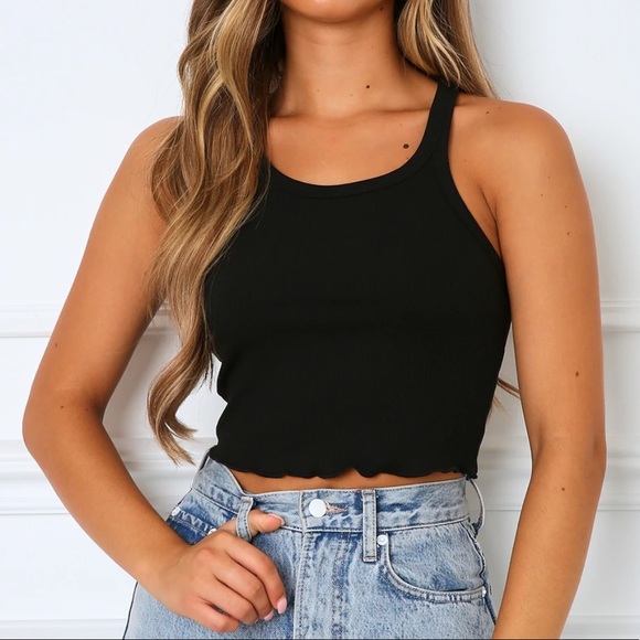 White fox | Close To You Crop Black - Picture 2 of 5